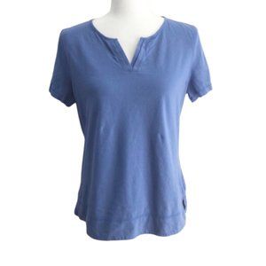 TALBOTS v-neck blue tee